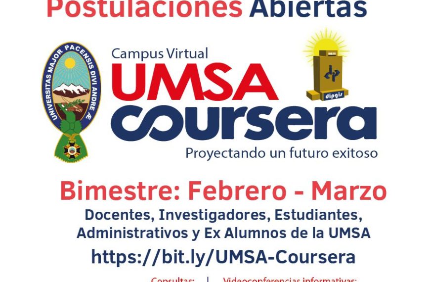 POSTULACIONES ACEPTADAS CAMPUS UMSA COURSERA FEBRERO – MARZO