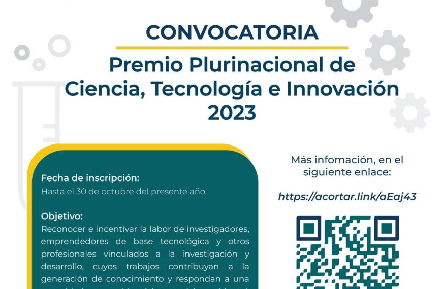 CONVOCATORIA. PREMIO NACIONAL DE CIENCIA, TECNOLOGÍA E INNOVACIÓN 2023