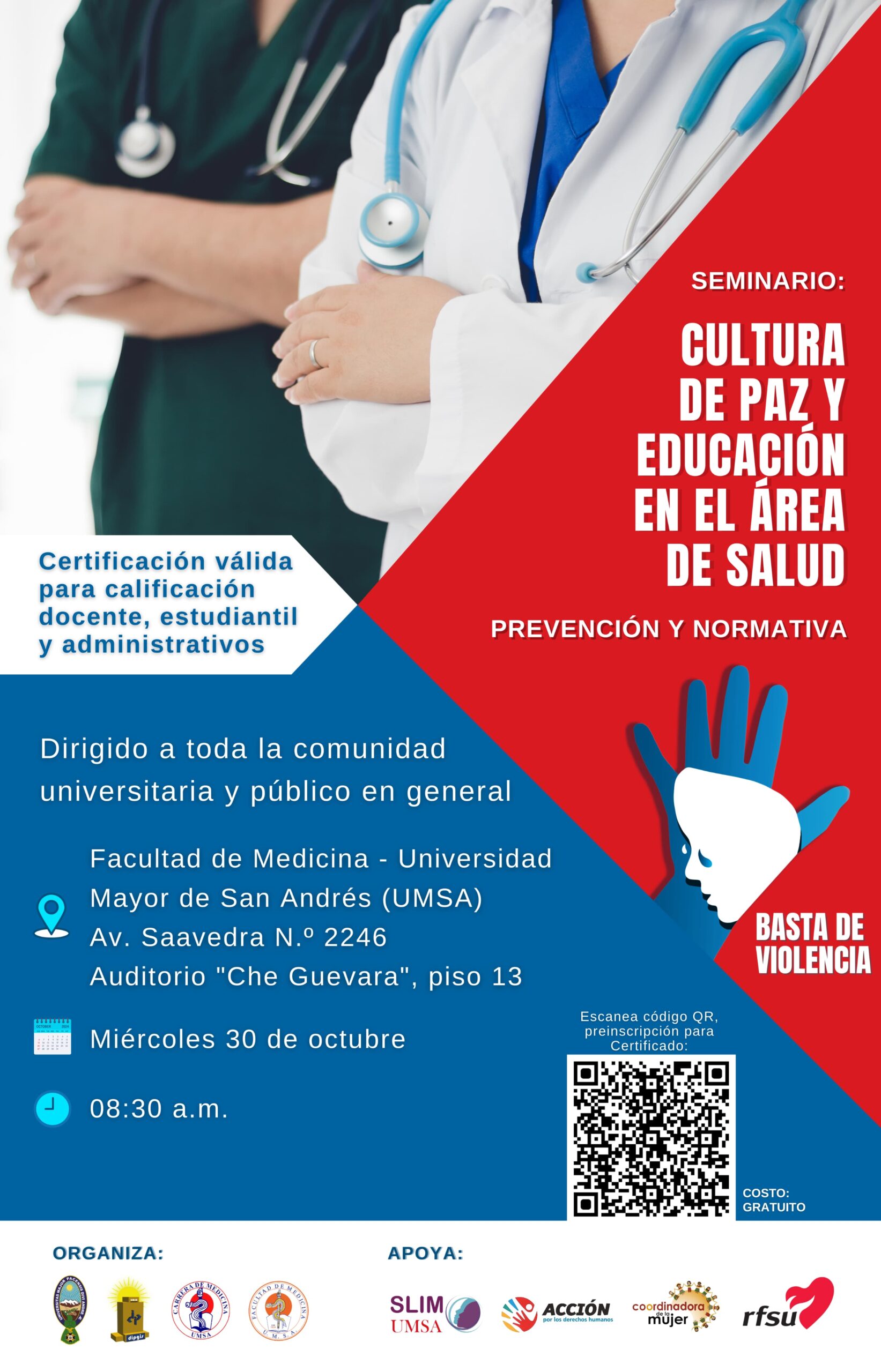 Lee más sobre el artículo SEMINARIO CULTURA DE PAZ Y EDUCACIÓN EN EL ÁREA DE SALUD