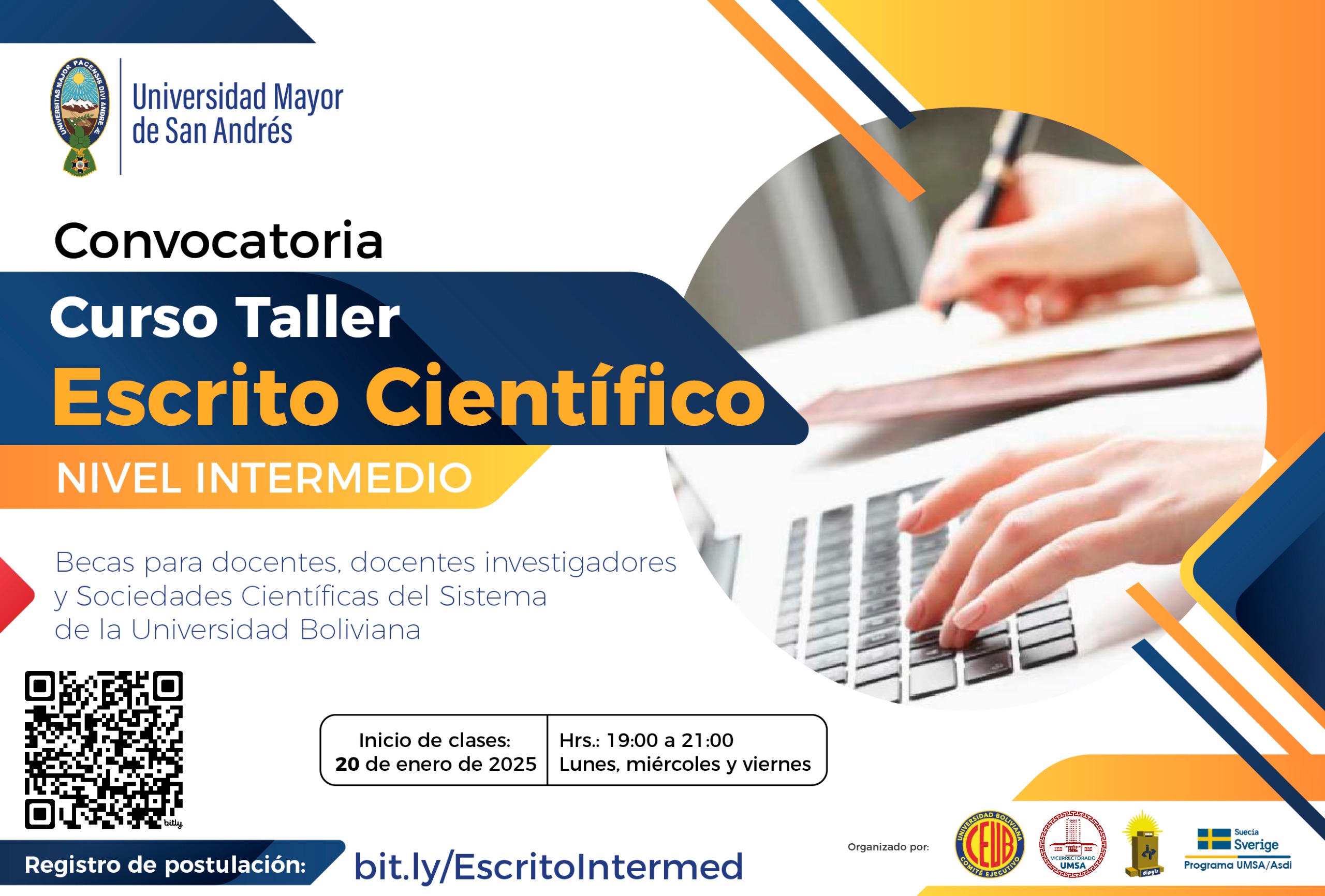 Lee más sobre el artículo CONVOCATORIA CURSO TALLER ESCRITO CIENTÍFICO NIVEL INTERMEDIO