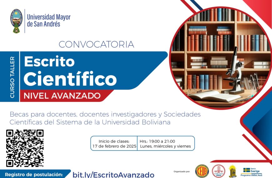 CONVOCATORIA CURSO TALLER ESCRITO CIENTÍFICO NIVEL AVANZADO
