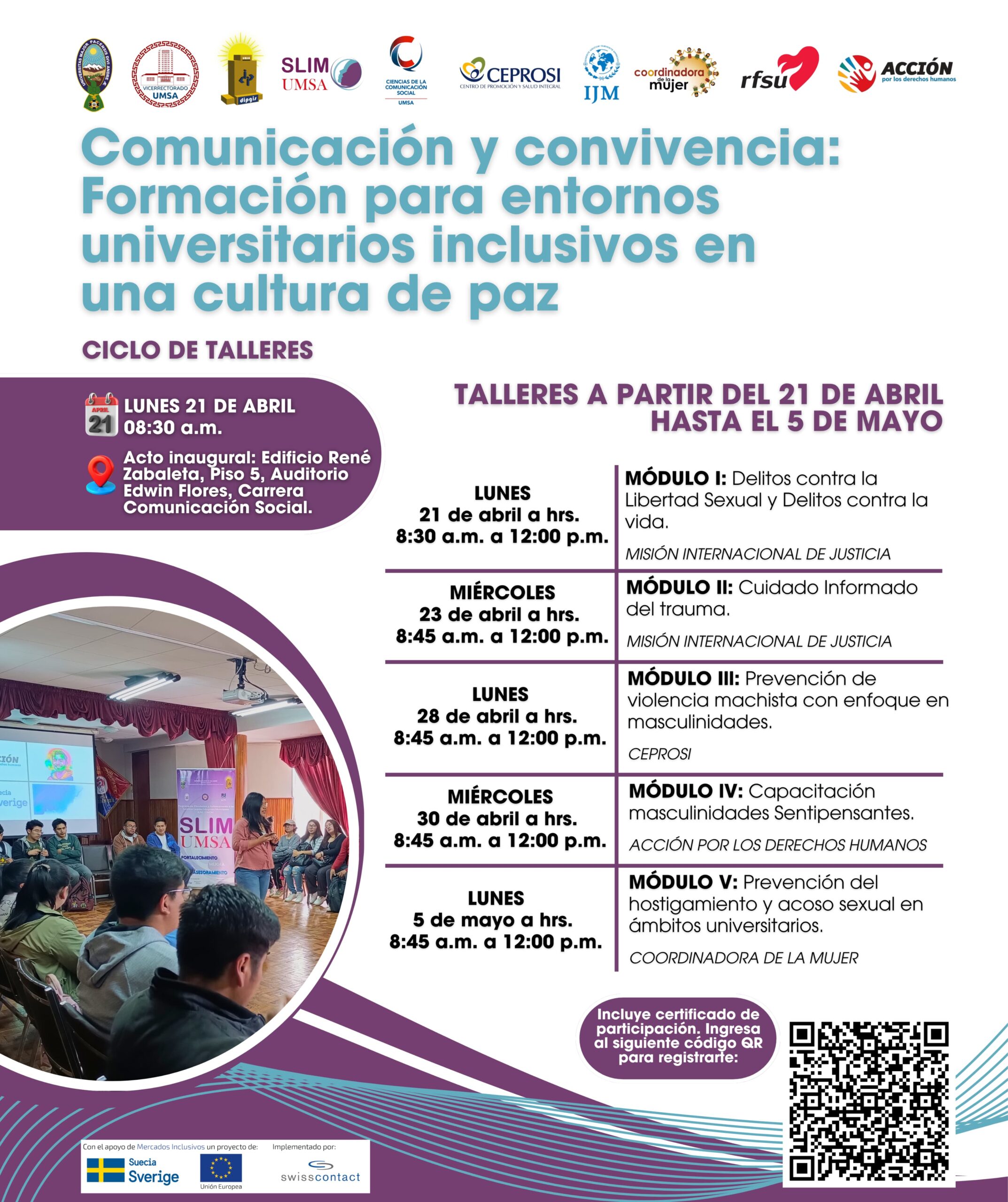 Lee más sobre el artículo COMUNICACIÓN Y CONVIVENCIA: FORMACIÓN PARA ENTORNOS UNIVERSITARIOS INCLUSIVOS EN UNA CULTURA DE PAZ