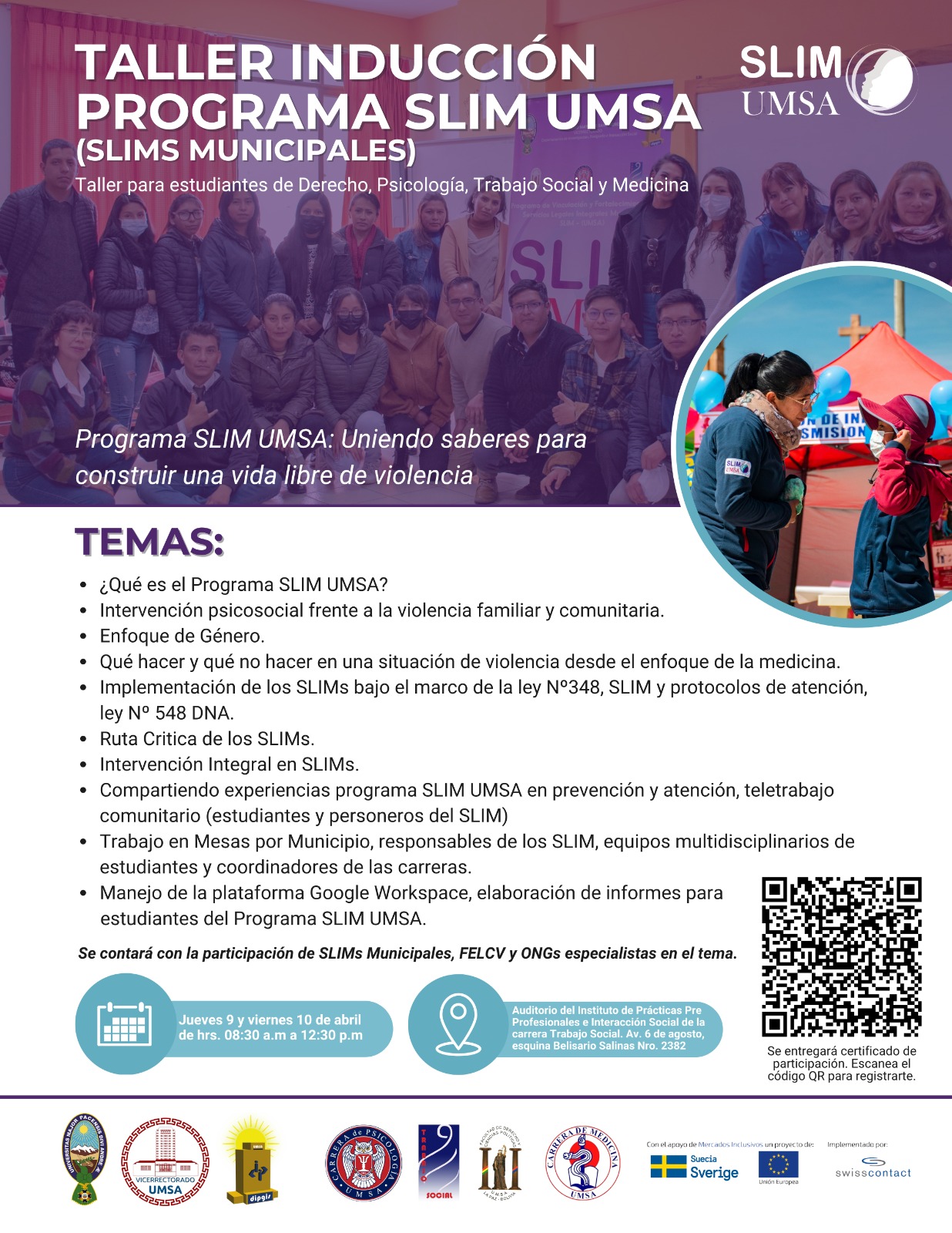 TALLER INDUCCIÓN PROGRAMA SLIM UMSA (SLIMS MUNICIPALES)